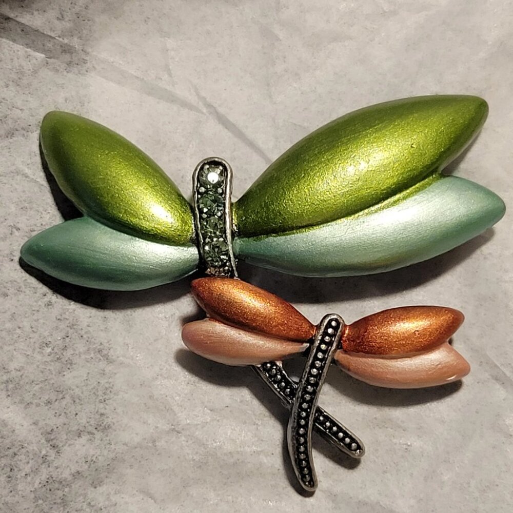 Vintage Patricia Darling Dragonfly Brooch with Rhinestones